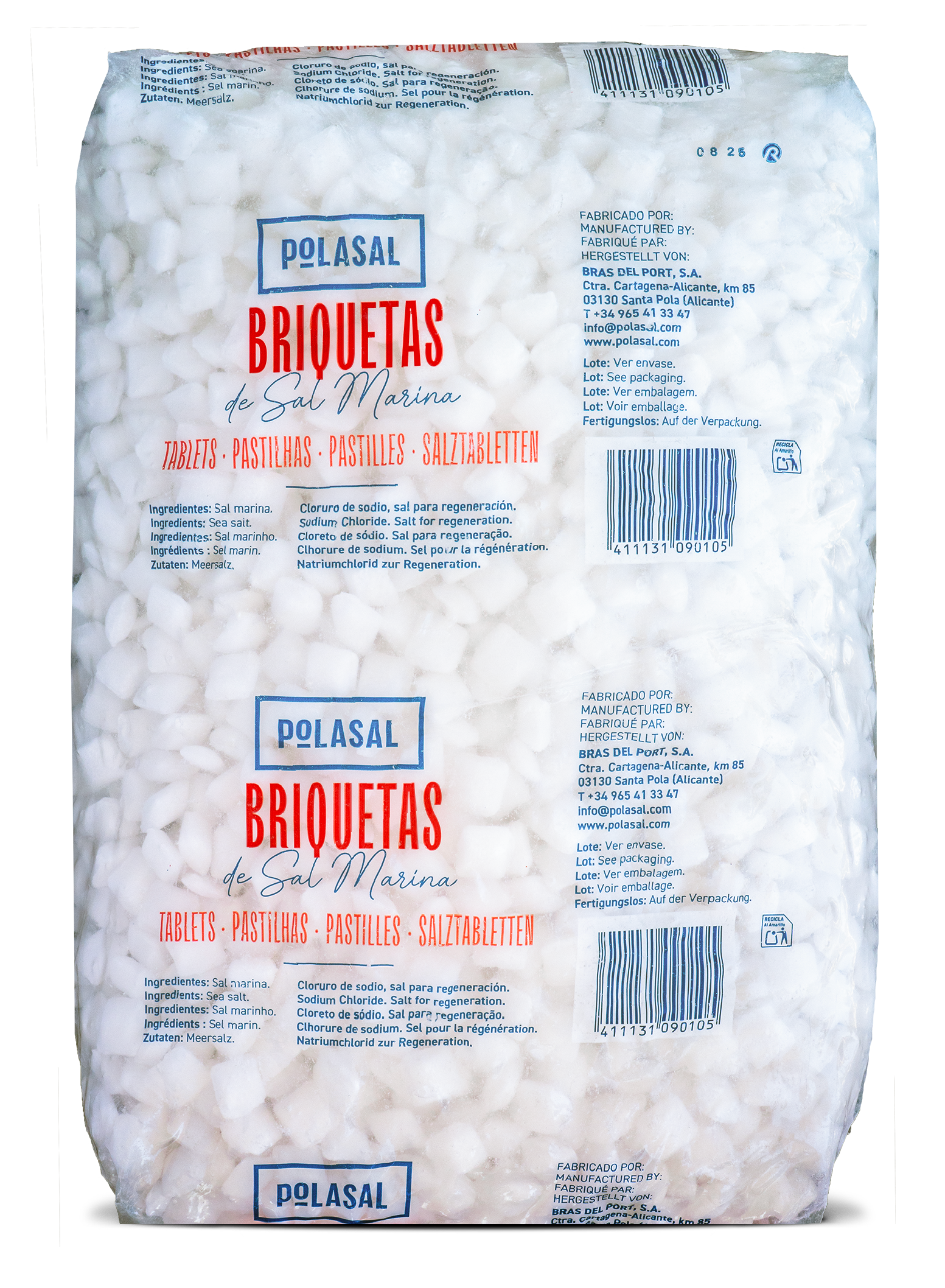 Briquetas de Sal Marina Polasal 25 Kg - Imagen 2